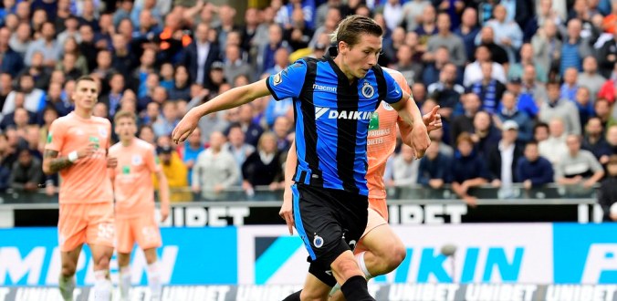 BRUGGE, BELGIUM - AUGUST 26 : Hans Vanaken midfielder of Club Brugge scores during the Jupiler Pro League match between Club Brugge and RSC Anderlecht on August 26, 2018 in Brugge, Belgium, 26/08/2018 ( Photo by Peter De Voecht / Photonews